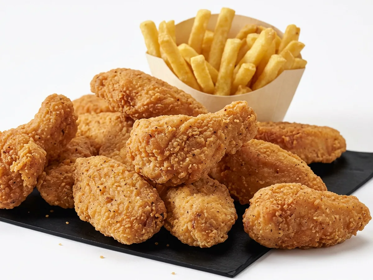 6 Crispy Hot wings w/chips